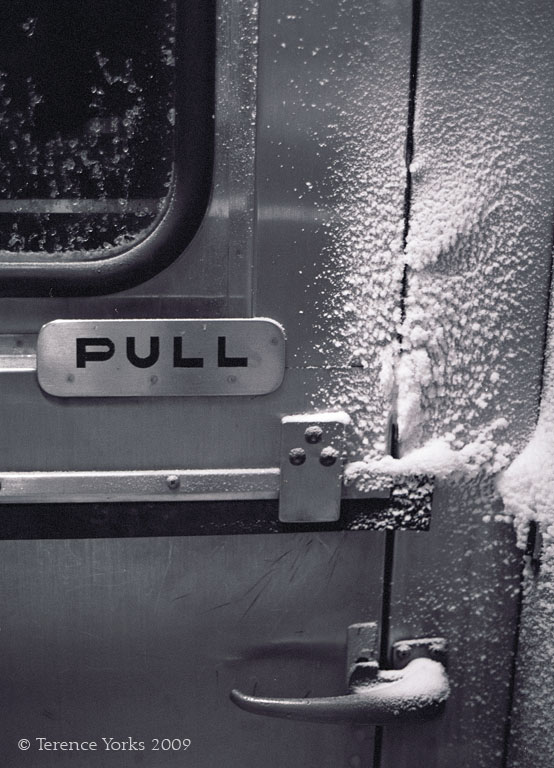 Train in snow